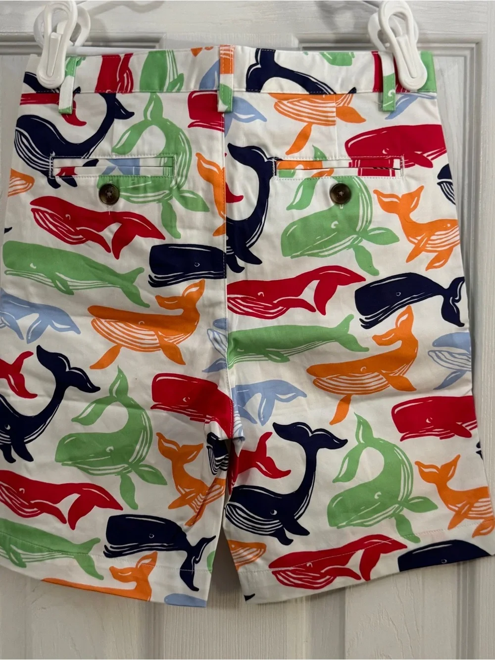 NWT Classic Prep Boy Multicolored Whale Print Shorts 100% Cotton & Pockets